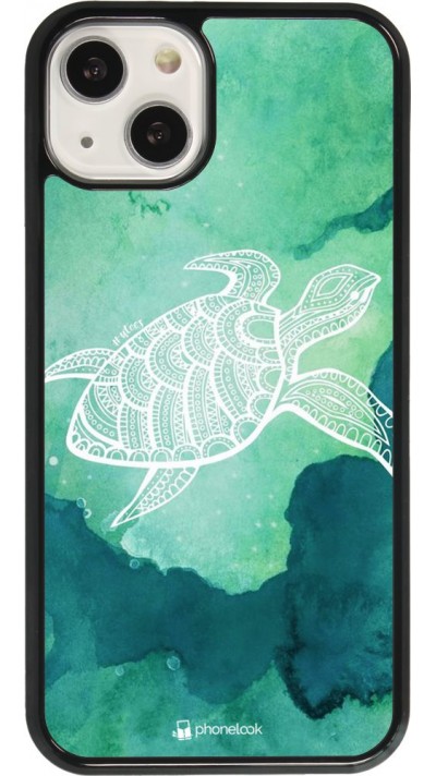 Hülle iPhone 13 - Turtle Aztec Watercolor