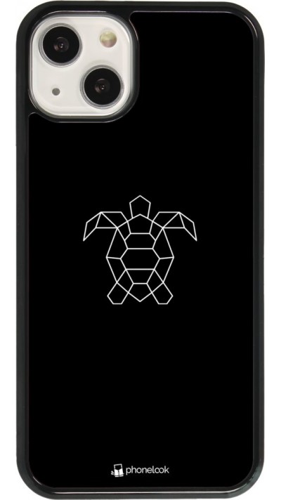 Hülle iPhone 13 - Turtles lines on black