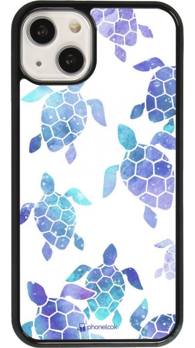 Coque iPhone 13 - Turtles pattern watercolor