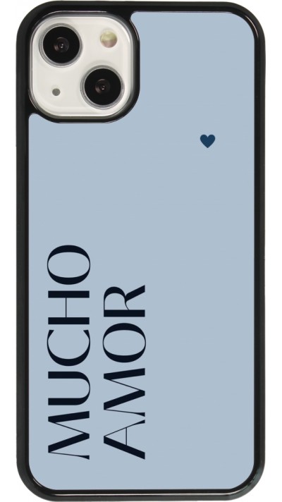 Coque iPhone 13 - Valentine 2024 mucho amor azul