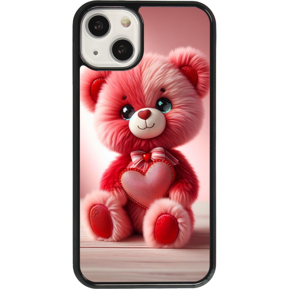 Coque iPhone 13 - Valentine 2024 Ourson rose