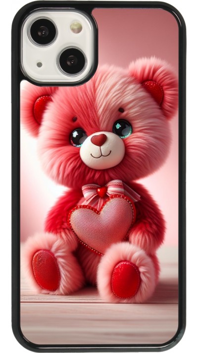 iPhone 13 Case Hülle - Valentin 2024 Rosaroter Teddybär