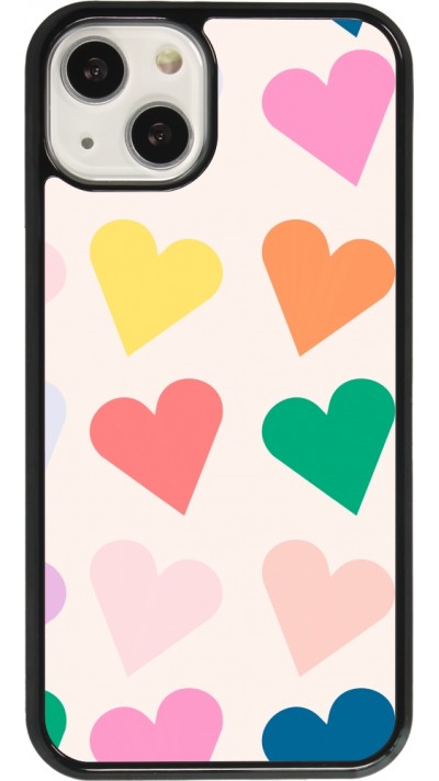 Coque iPhone 13 - Valentine 2023 colorful hearts