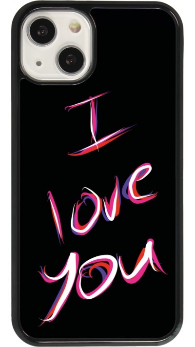 Coque iPhone 13 - Valentine 2023 colorful I love you