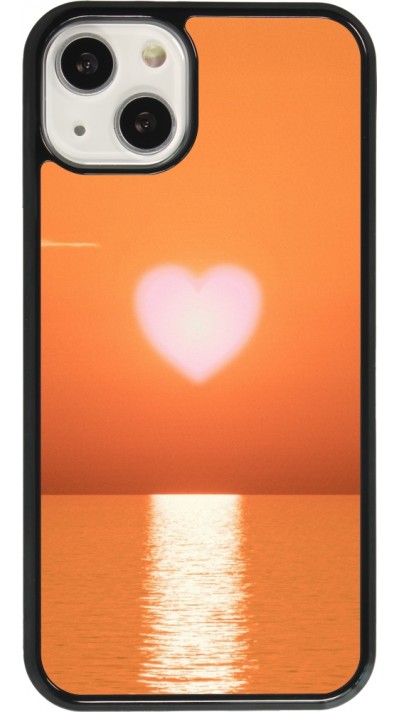 Coque iPhone 13 - Valentine 2023 heart orange sea