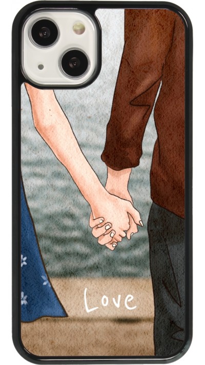 Coque iPhone 13 - Valentine 2023 lovers holding hands