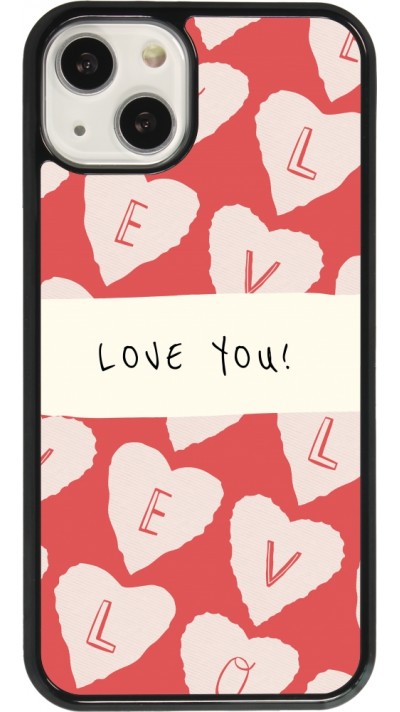 Coque iPhone 13 - Valentine 2023 love you note