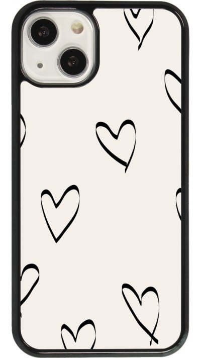 Coque iPhone 13 - Valentine 2023 minimalist hearts