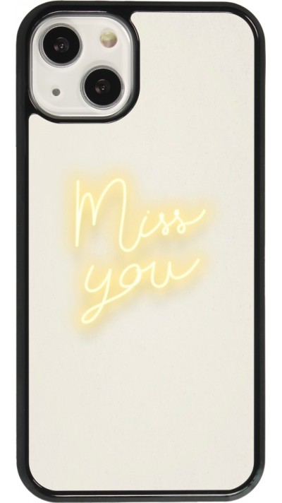 Coque iPhone 13 - Valentine 2023 neon miss you