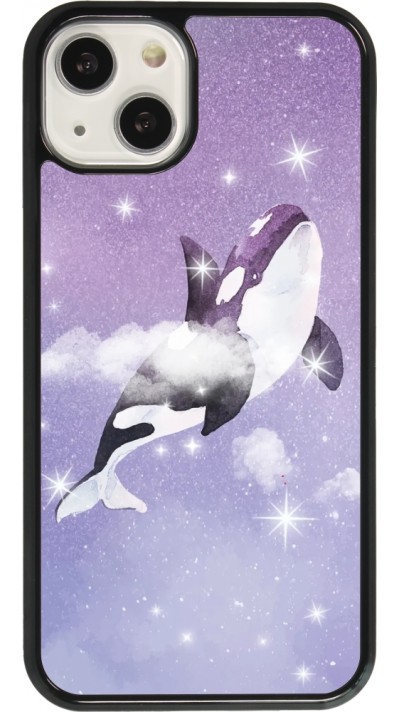 Hülle iPhone 13 - Whale in sparking stars