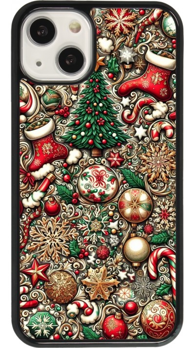 Coque iPhone 13 - Noël 2023 micro pattern