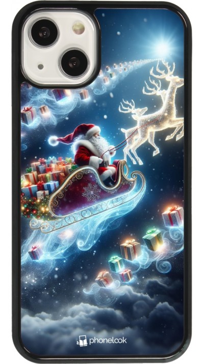 Coque iPhone 13 - Noël 2023 Père Noël enchanté