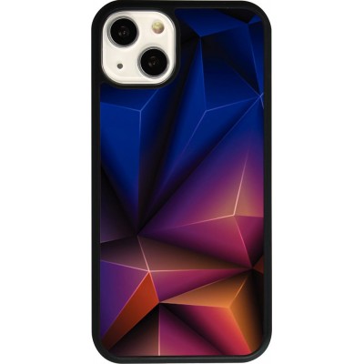 iPhone 13 Case Hülle - Silikon schwarz Abstract Triangles 