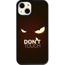 Coque iPhone 13 - Silicone rigide noir Angry Dont Touch