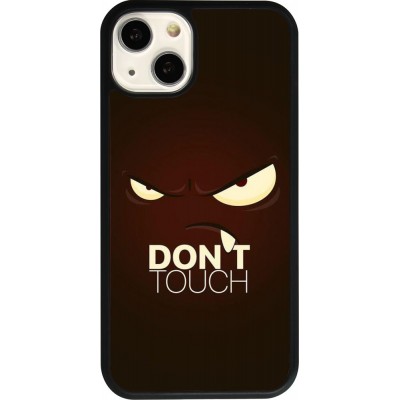 Coque iPhone 13 - Silicone rigide noir Angry Dont Touch