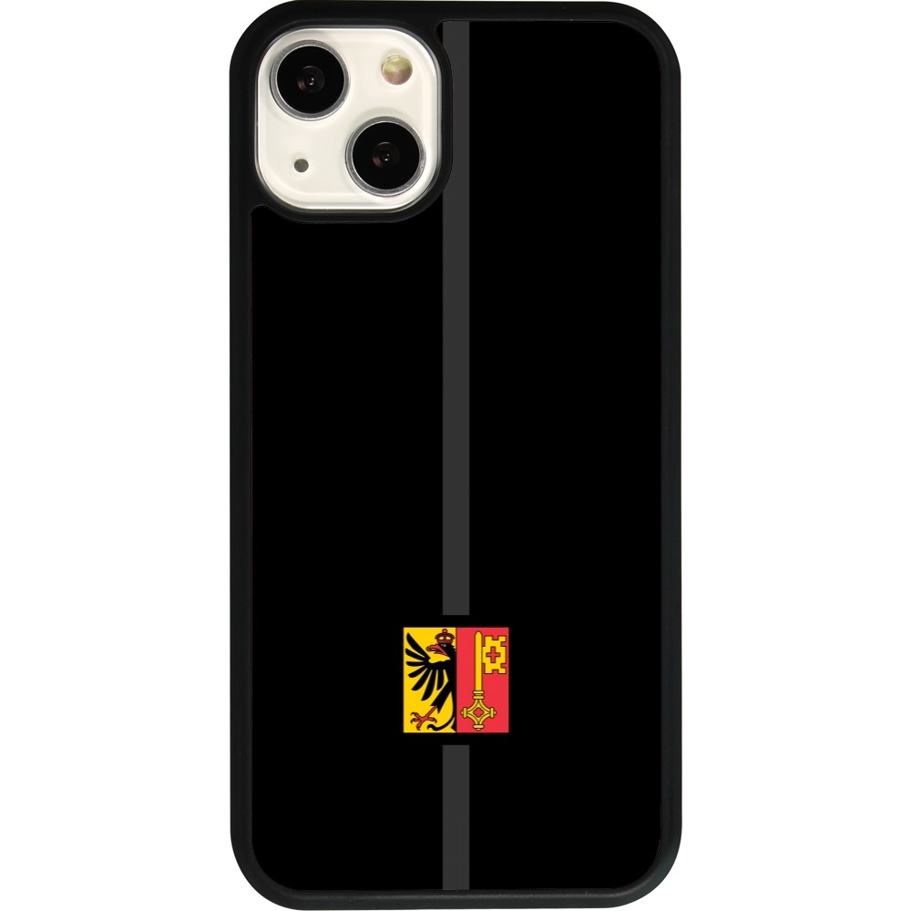 Coque iPhone 13 - Silicone rigide noir Canton GE noir