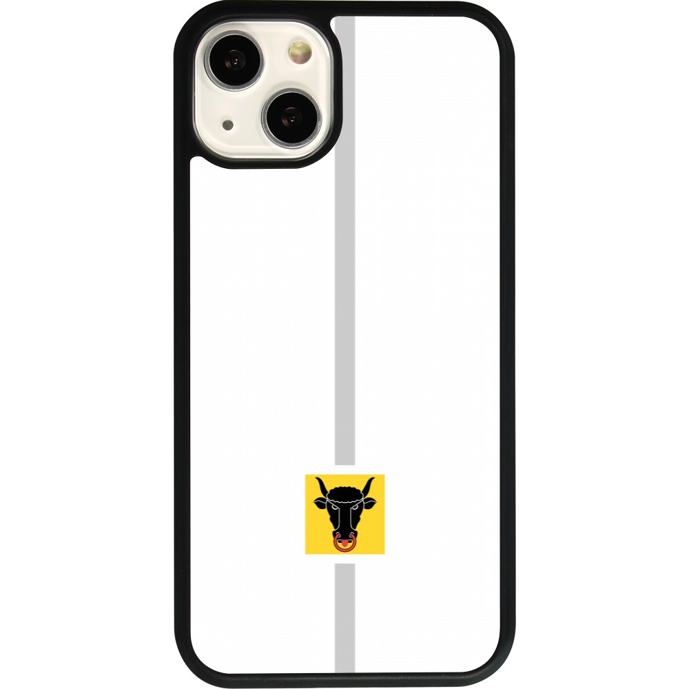 iPhone 13 Case Hülle - Silikon schwarz Kanton UR weiss