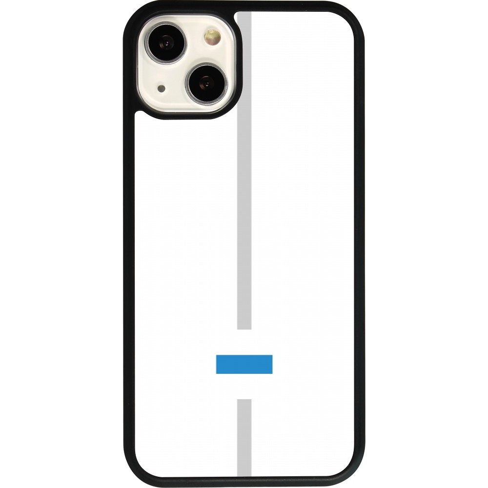 iPhone 13 Case Hülle - Silikon schwarz Kanton ZG weiss