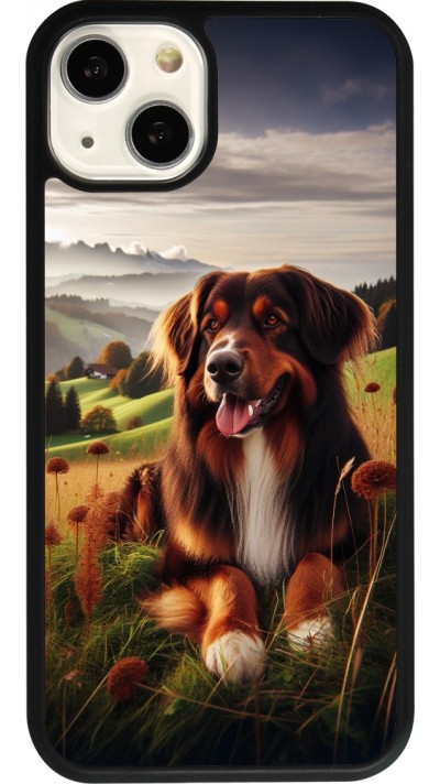 iPhone 13 Case Hülle - Silikon schwarz Hund Land Schweiz