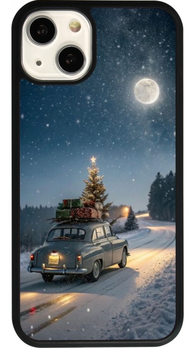 iPhone 13 Case Hülle - Silikon schwarz Christmas 25 Car with Tree Xmas