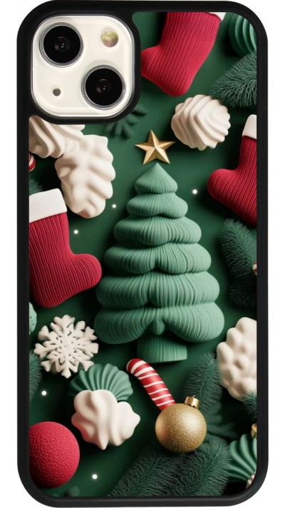 iPhone 13 Case Hülle - Silikon schwarz Christmas 25 Christmas textiles