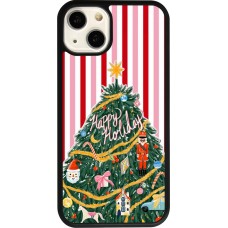 iPhone 13 Case Hülle - Silikon schwarz Christmas 25 Happy Holiday