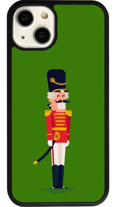 iPhone 13 Case Hülle - Silikon schwarz Christmas 25 Nutcracker Green