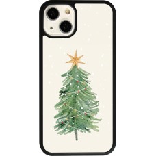 iPhone 13 Case Hülle - Silikon schwarz Christmas 25 Sketch Tree