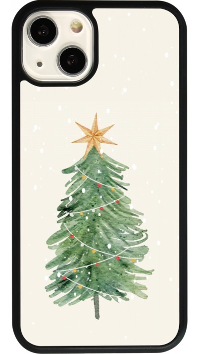 iPhone 13 Case Hülle - Silikon schwarz Christmas 25 Sketch Tree