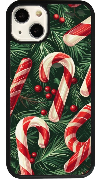 iPhone 13 Case Hülle - Silikon schwarz Christmas 25 Xmas Stick