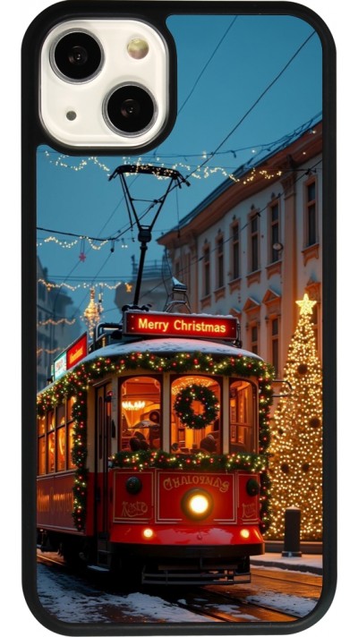 iPhone 13 Case Hülle - Silikon schwarz Christmas 25 Xmas Train