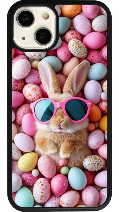 iPhone 13 Case Hülle - Silikon schwarz Easter 2026 Rabbit fun