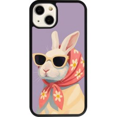 iPhone 13 Case Hülle - Silikon schwarz Easter 2026 Rabbit with scarf