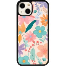 Coque iPhone 13 - Silicone rigide noir Easter 2024 spring flowers