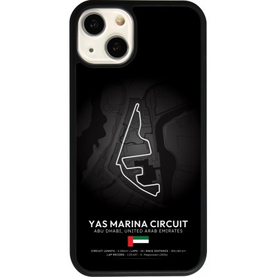 Coque iPhone 13 - Silicone rigide noir F1 Track 2025 Abu Dhabi