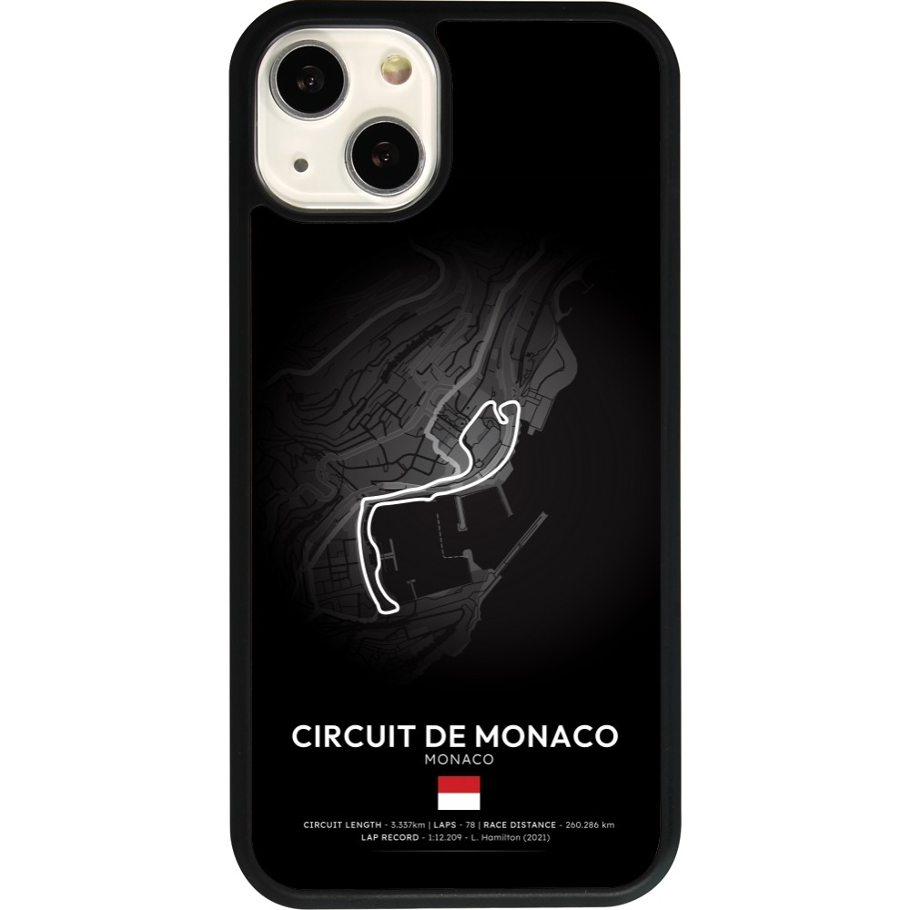 iPhone 13 Case Hülle - Silikon schwarz F1 Track 2025 Monaco