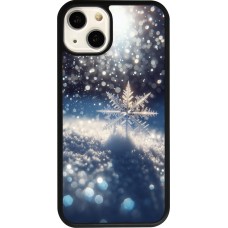 iPhone 13 Case Hülle - Silikon schwarz Schneeflocke Solar Glanz