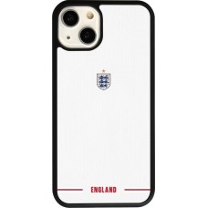 Coque iPhone 13 - Silicone rigide noir Maillot de football Angleterre 2026 personnalisable