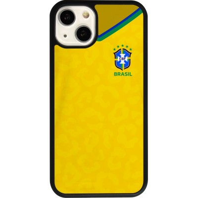 iPhone 13 Case Hülle - Silikon schwarz Brasilien 2022 personalisierbares Fußballtrikot