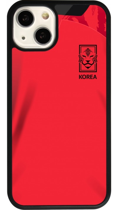 iPhone 13 Case Hülle - Silikon schwarz Südkorea 2022 personalisierbares Fussballtrikot