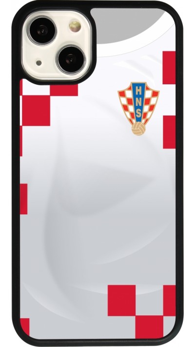 iPhone 13 Case Hülle - Silikon schwarz Kroatien 2022 personalisierbares Fussballtrikot
