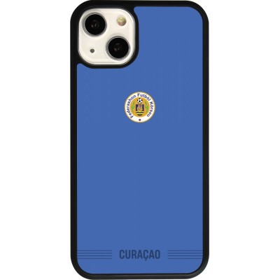 iPhone 13 Case Hülle - Silikon schwarz Curaçao 2026 personalisierbares Fussballtrikot