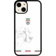 Coque iPhone 13 - Silicone rigide noir Maillot de football Iran 2026 personnalisable