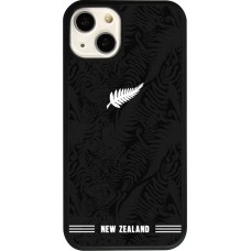 Coque iPhone 13 - Silicone rigide noir Maillot de football Nouvelle-Zélande 2026 personnalisable