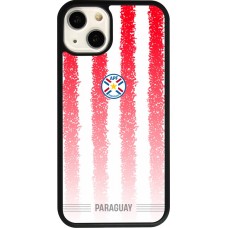 Coque iPhone 13 - Silicone rigide noir Maillot de football Paraguay 2026 personnalisable