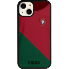 Coque iPhone 13 - Silicone rigide noir Maillot de football Portugal 2022