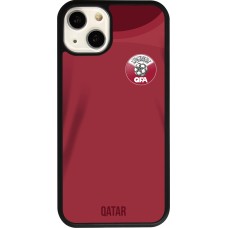 iPhone 13 Case Hülle - Silikon schwarz Katar 2022 personalisierbares Fussballtrikot