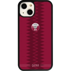 iPhone 13 Case Hülle - Silikon schwarz Qatar 2026 personalisierbares Fussballtrikot