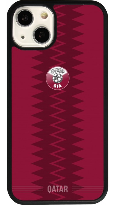 iPhone 13 Case Hülle - Silikon schwarz Qatar 2026 personalisierbares Fussballtrikot