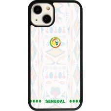 Coque iPhone 13 - Silicone rigide noir Maillot de football Sénégal 2026 personnalisable